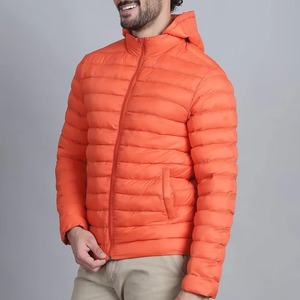 High Quality Custom Made Men Coated <b>Waterproof</b> Windproof Puffer <b>Jacket</b> Outdoor Breathable Polyester Front Logo Zipper High new - Product Image 2