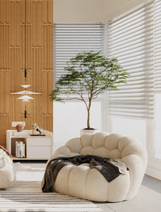 Panneau mural 3D en bois massif de style moderne, finition noyer naturel sculpté CNC, installation facile, panneau mural en bois massif - Product Image 4
