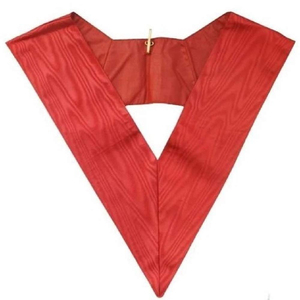 Faja Masónica de Seda del Rito Escocés de Grado 32 con Borde de Cuello Grabado, Regalia Étnica para Ceremonia - Product Image 5