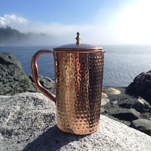 Service de table de luxe en cuivre avec verres, export en gros, fabricant indien d'articles de boisson en métal - Product Image 4