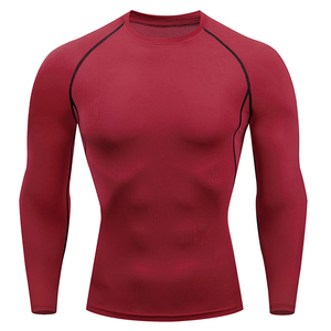 Men's Long Sleeve Print <b>Compression</b> Rash Guard Wholesale New Arrival Quick Dry UV Protection Stretch Swim Athletic <b>Shirt</b> - Product Image 5