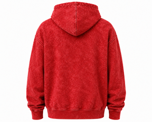 Sudadera con Capucha Roja Extra Grande para Hombre, con Cierre, de Forro Polar, Color Sólido, de Algodón, Secado Rápido, Transpirable, para Invierno - Product Image 1