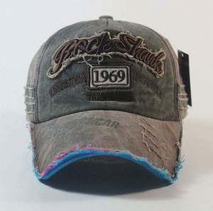 Casquettes de baseball unisexe pour adultes, non structurées, à profil bas, effet vieilli, en tissu courant, à 6 panneaux, avec motif de lettres brodées en 3D, vente en gros - Product Image 6