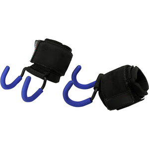 Crochets de poignet rembourrés pour haltérophilie, crochets métalliques robustes pour entraînement de force, crochets de barre pour tractions, support pour soulevés de terre - Product Image 1