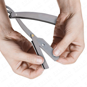 Wholesale Stainless Steel <b>Straight</b> <b>Razor</b> with Wooden Handle Custom Logo Barber Shaving Tool OEM Private Label Supplier - Product Image 5