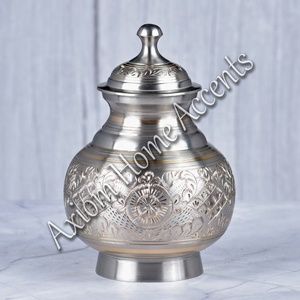 Premium Metal Pet Urn With Customizable <b>Engraving</b> and Polished Finished for a Dignified Memorial by Axiom Home Accents - Product Image 3