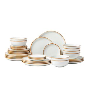 Service <b>for</b> <b>8</b> 32 PCS Scratch Resistant Ceramic <b>Dinnerware</b> <b>Set</b> Dishwasher and Microwave Safe Plates and Bowls - Product Image 2