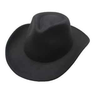 Chapeau Fedora en feutre de laine unisexe personnalisé à la mode, chapeau classique pour femme, chapeau de cowboy à large bord - Product Image 1