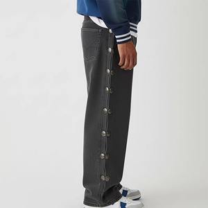 Pantalones Vaqueros Personalizados para Hombre, de Algodón de Alta Calidad, Lavado Ligero, Estilo Holgado, Tallas Grandes - Product Image 3