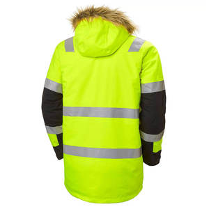 <b>High</b> <b>Visibility</b> Breathable CE Certified Unisex <b>Softshell</b> Safety <b>Jacket</b> Reflexive Workwear Hi-Vis Construction Winter Pockets - Product Image 4