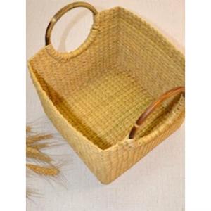 Cesta de Almacenamiento Cuadrada Hecha a Mano con Asas Redondas de Madera, Perfecta para Libros, Revistas, Periódicos y Archivos de Oficina - Product Image 3