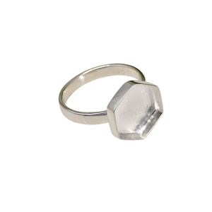Bague en argent sterling 925 massif faite à la main, avec monture vierge en forme de fleur de frangipanier tropicale de 15 mm, composants plaqués or 14 carats, bijoux - Product Image 1
