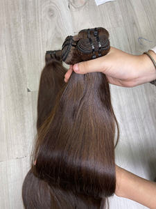 Extensiones de Cabello Humano con Trama Recta, Color Marrón, 12-34 Pulgadas, 100% Cabello Humano Vietnamita, Doble Trama, Proveedor Destacado - Product Image 5