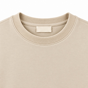 เสื้อสเวตเชิ้ตคอกลมสีเบจสำหรับผู้ชาย แขนยาว ผ้าฝ้ายล้วน ทรงปกติ สวมใส่สบาย - Product Image 3