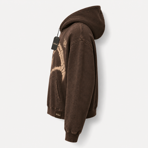 Sweat à capuche d'hiver pour homme - Tissu jersey 100% coton, coupe ample, design avec poche, imprimé à motifs - Product Image 3