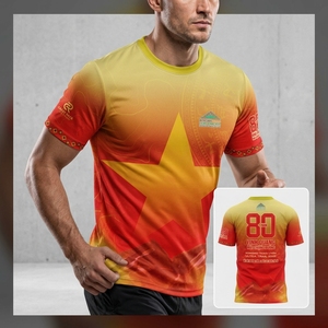 T-shirt de sport personnalisé pour homme, respirant, séchage rapide, pour la gym et le fitness - Product Image 2