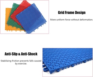 Wholesale Interlocking Rover Outdoor Plastic Flooring Tiles for Basketball <b>Badminton</b> Sports Made PP Maple Grass Taraflex - Product Image 6
