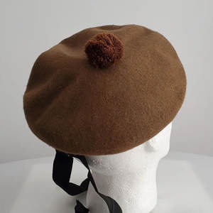 Chapeau Balmoral en laine écossaise 100% pure, fait main, marron, de haute qualité, avec Toorie, modèle 2026 - Product Image 3