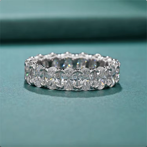 Anillo de Oro Sólido de 18K, 14K, 9K con 30 Puntos de Diamantes Cultivados en Laboratorio CVD VVS, Joyería de Lujo - Product Image 6