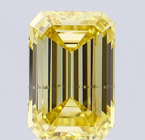 Diamante Cultivado en Laboratorio con Certificación IGI, Corte Esmeralda de 2.01 CT, Color Amarillo Intenso Fantasía, Claridad VS2, CVD LG 606330517, Joyería ROYAL GEMS - Product Image 1