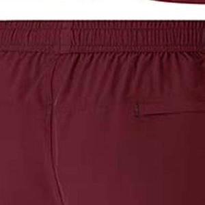 Pantalones Cortos Deportivos Casuales para Hombre, Ecológicos, de Lona, Color Sólido, Secado Rápido, Borgoña/Rojo, Cintura Elástica, con Bolsillos - Product Image 4