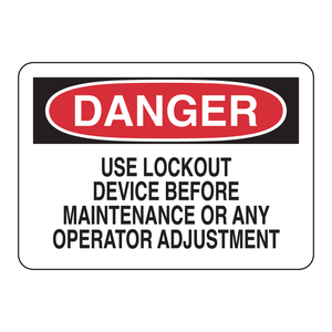 Panneau d'avertissement de verrouillage de sécurité Brady pour la maintenance et les ajustements opérationnels - Product Image 1