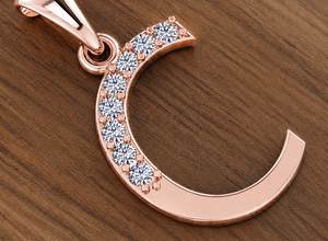 Elegant 925 Silver Gold Plated Name Letter Pendant Sparkling CZ Fashion Necklace Jewelry - Product Image 3