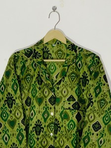 ชุดเซ็ตผ้าพิมพ์ลายอิคัทสีเขียวมรกต - Product Image 5