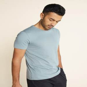 เสื้อยืดคอกลมโอเวอร์ไซส์ผ้าคอตตอนหนา 100% สำหรับผู้ชาย คอหนา  โลโก้ด้านหน้า  ผ้าคอร์ดูรอย  เป็นมิตรกับสิ่งแวดล้อม สไตล์ลำลอง - Product Image 2