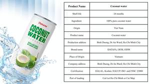 Datafa 320ml Agua de Coco con Sabor a Matcha, Bebida Refrescante de Puré Natural de Vietnam, Venta al por Mayor - Product Image 4