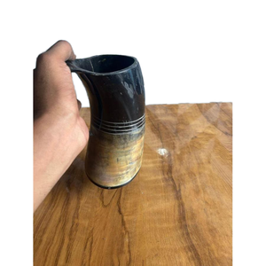 Chope à bière et chope de style européen Tasse à corne unique Artisanat de la dernière corne Viking avec logo personnalisé - Product Image 1