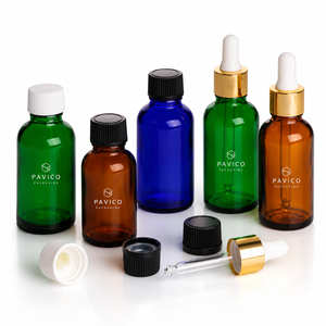 Custom Round PET Plastic Essential Oil <b>Bottle</b> 5ml <b>10ml</b> 30ml 50ml With Dropper Screw Cap Vietnam Factory - Product Image 1