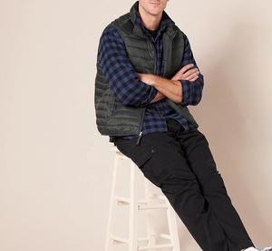 Hot Sell Custom LOGO Zipper Winter Puffer Vest <b>Jacket</b> <b>Men</b> Quilted Hood <b>Utility</b> Puffer <b>Jacket</b> Vest - Product Image 1