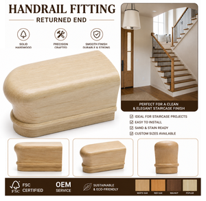 Conector de Pasamanos Ajustable de Madera Maciza Resistente para Escaleras de Villas, Diseño Moderno Ecológico, Mecanizado por CNC - Product Image 4