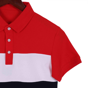 Uniforme Escolar de Diseño de Alta Calidad, Conjunto Deportivo con Camiseta Polo en Combinación de Tres Colores - Product Image 3