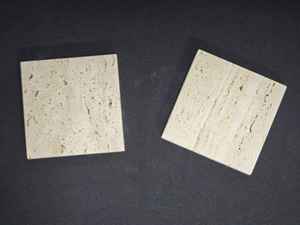 Luxury Handmade Travertine Coaster <b>Set</b> of 2 With Natural Stone Design For Timeless Home Decor <b>Coffee</b> <b>Table</b> and Drink Use - Product Image 3