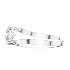 Anillo de corte redondo de Plata de Ley 925 Chapado en Moonvine con circonita cúbica MOQ bajo para regalos de mujer - Product Image 3