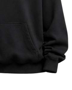 Sweat à capuche homme noir surdimensionné en molleton épais avec strass araignée, poche kangourou, style streetwear personnalisé, fabricant - Product Image 6