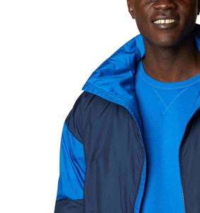 Winter Outdoor Waterproof Breathable <b>Hooded</b> <b>Rain</b> <b>Jacket</b> for Men-Camping Travel Use Front 100% Nylon Eco-Friendly Anti-Bacterial - Product Image 3