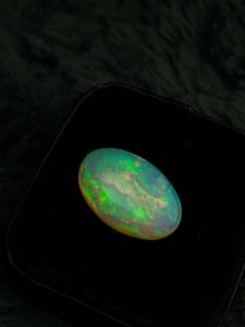 Natural Ethiopian Fire <b>Opal</b> Oval Cut Cabochon Multi Color Flashy Loose Gemstone 20.70ct for Jewelry & Healing - Product Image 2