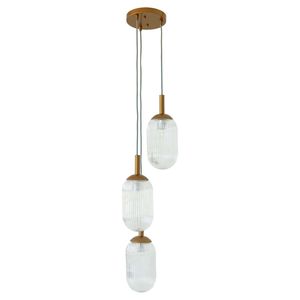 Vendita diretta del magazzino nuovo Design in bronzo trasparente 110-120V lampada a sospensione di Gala creativa paese americano Retro plafoniera per - Product Image 1