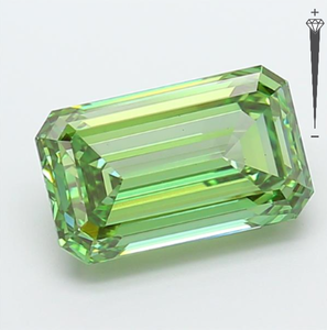 Diamante Cultivado en Laboratorio con Certificación IGI, Corte Esmeralda de 4.41 CT, Color Verde Intenso, Claridad VS1, CVD LG 791626500, Joyería ROYAL GEMS - Product Image 3