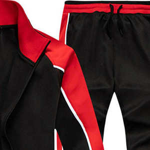 Nouvel ensemble de survêtement élégant pour hommes en molleton de coton, vêtements de sport, tenues de jogging, survêtements à fermeture éclair, fabriqué au Pakistan. - Product Image 6