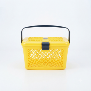 Durable Multi-Purpose Premium <b>Plastic</b> Shopping <b>Basket</b> Rectangle Shape NDURO SS4901 Colorful Supermarket Home Retail Storage - Product Image 3