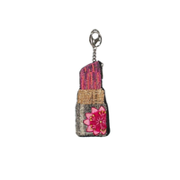 Porte-clés brodés de perles de rocaille Art Déco faits main, motif floral de haute qualité, pour femmes, utilisation automobile, design personnalisé, tous modèles
