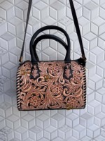 Bolso de Mano de Cuero Tallado a Mano de Alta Calidad, Estilo Bohemio Gitano, Personalizado, Hecho a Mano, Estilo Occidental, Elegante, para Mujer