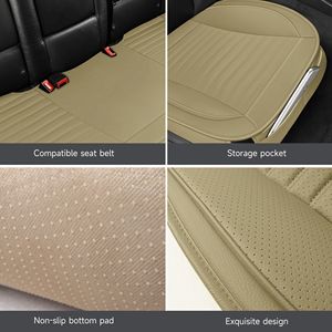 Funda de Asiento de Coche de Cuero de Microfibra, Juego Completo, Protector de Asientos Delanteros y Traseros con Bolsillo de Almacenamiento, Garantía de 3 Años - Product Image 4