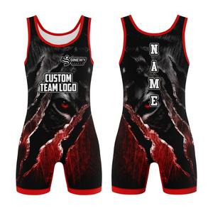 100% Spandex Wrestling Suit One Piece Tops Personalizar Wrestling Singlet Hombres Wrestling Uniform - Product Image 2