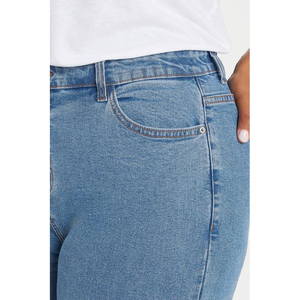 Jeans de Mezclilla de Cintura Alta para Mujer, Pantalones Holgados para Dama - Lavado Oscuro, Estilo Recto y Transpirable para Otoño e Invierno, OEM - Product Image 3