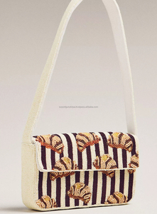 Bolso de mensajero hecho a mano de gran capacidad de diseñador de estilo bohemio indio para mujer, bolso de compras de noche, estilo bohemio con cuentas para mujer - Product Image 4